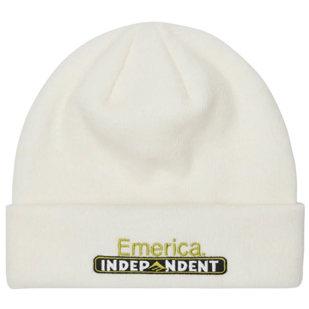 EMERICA X INDEPENDENT Bonnet BAR BEANIE WHITE