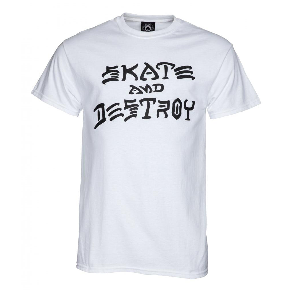 T-shirt Thrasher Skate and Destroy blanc