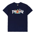 T-shirt Thrasher x Toy machine vortex bleu marine