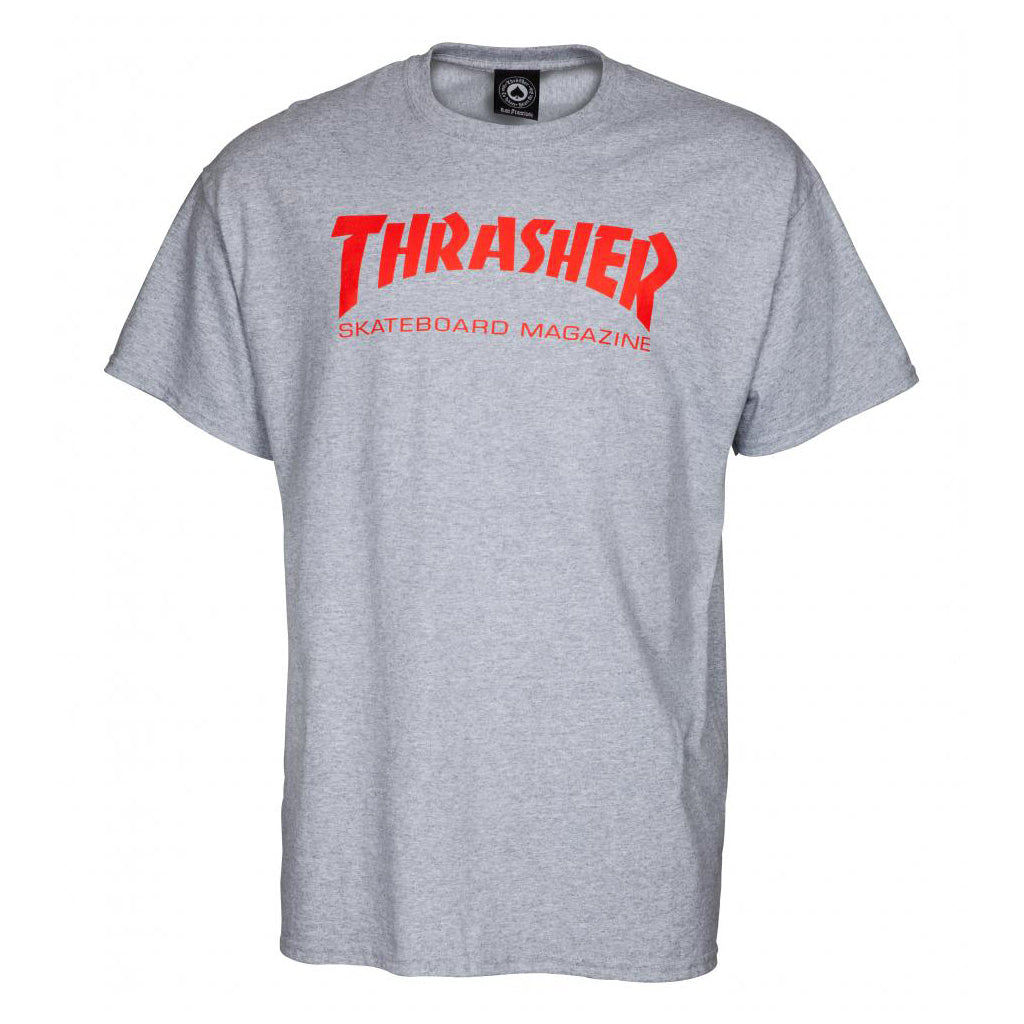T-shirt Thrasher Skatemag gris/rouge