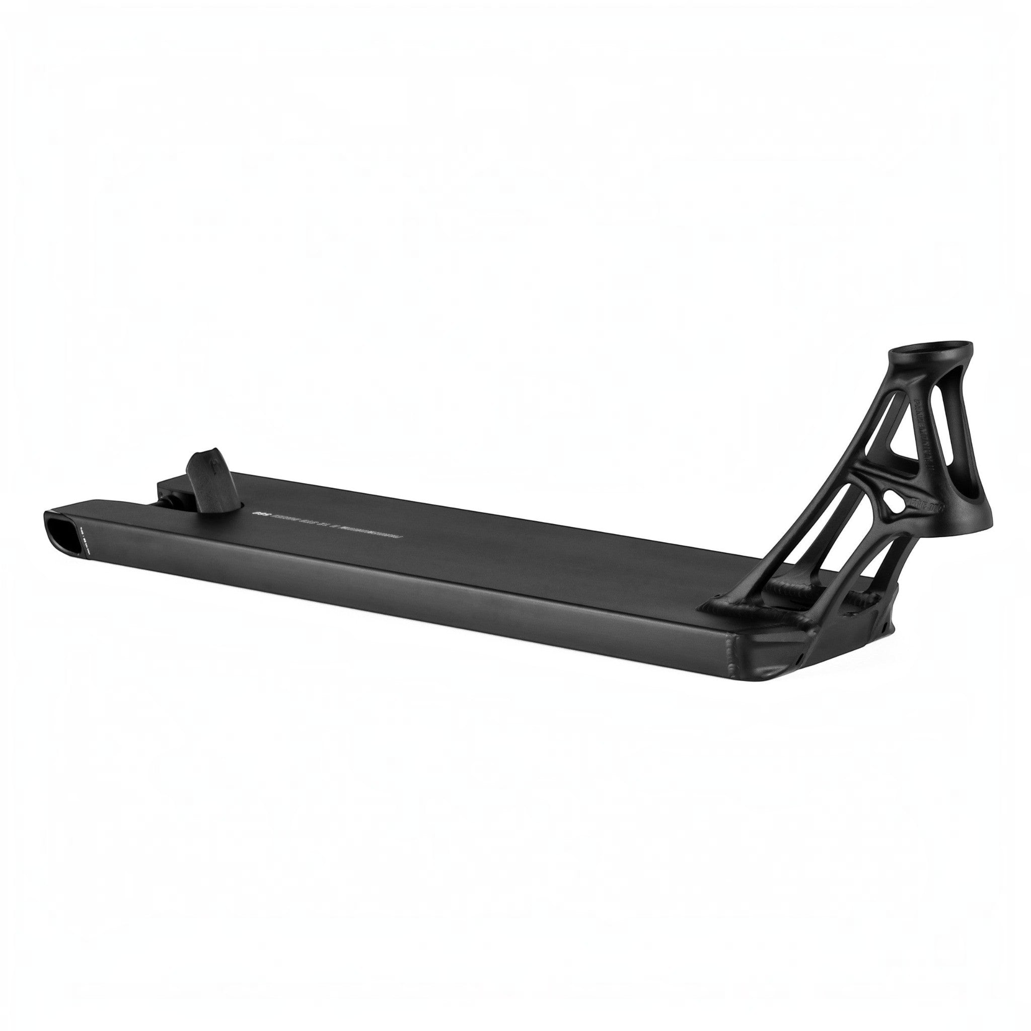 Deck de trottinette freestyle MOVEMENT SHOP en aluminium noir mat avec tube de direction renforcé pour skatepark