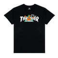 T-shirt Thrasher x Toy machine Vortex noir
