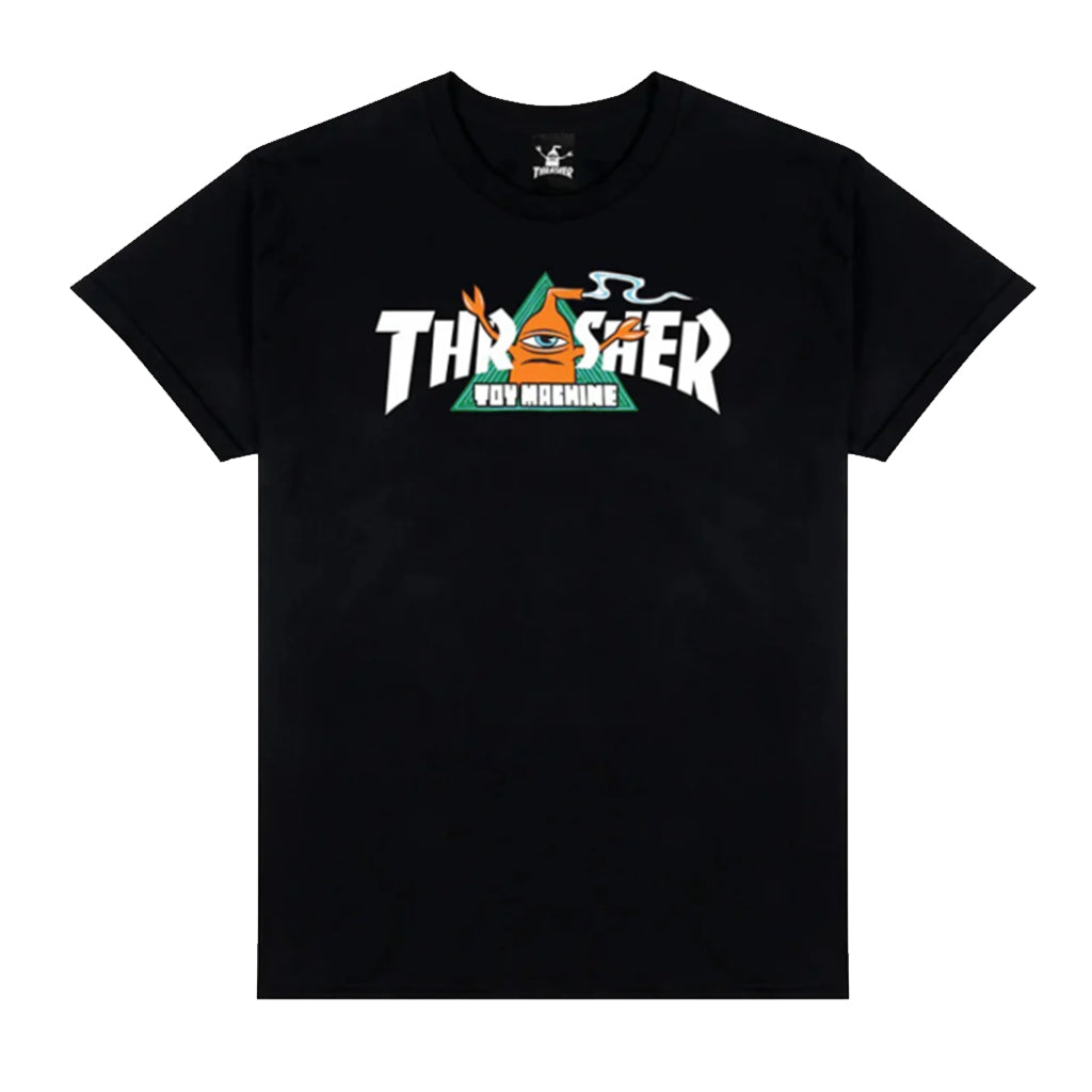 T-shirt Thrasher x Toy machine Vortex noir