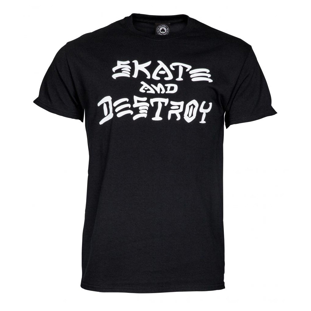 T-shirt Thrasher Skate and Destroy noir
